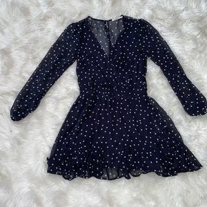 Navy Polka Dot Dress